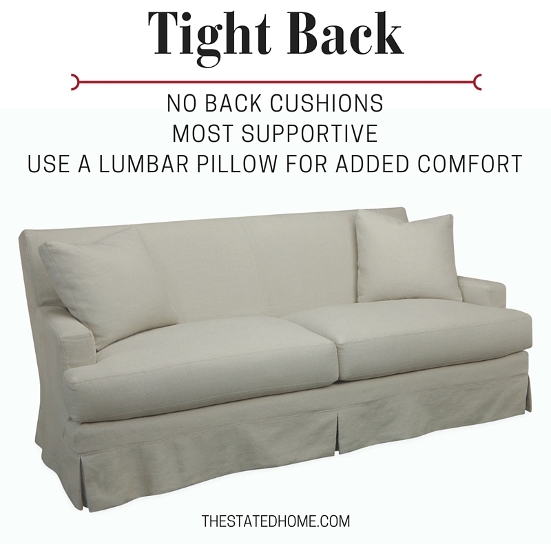 Sofa Backrests: Tufted Back vs Pillow Back vs Tight Back