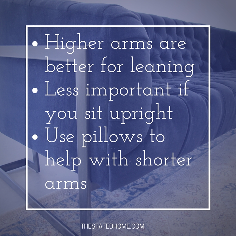 Low Sofa Arms or Tall Sofa Arms? | The Stated Home