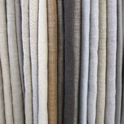 Pre shrunk Charcoal  Linen Cotton Blend Upholstery  Fabric 