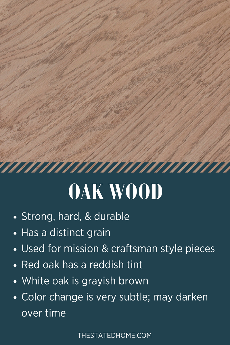 Types of Wood for Furniture: Oak | The Stated Home