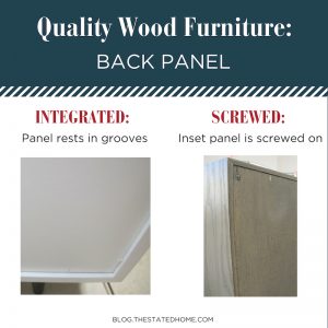 Quality Wood Furniture: Back Panel | The Stated Home