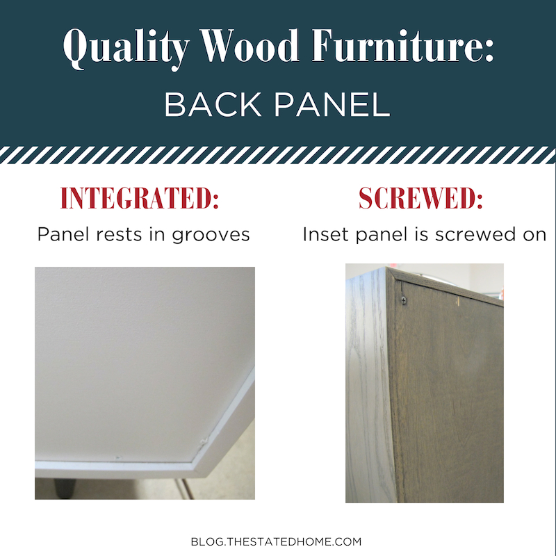 Quality Wood Furniture: Back Panel | The Stated Home