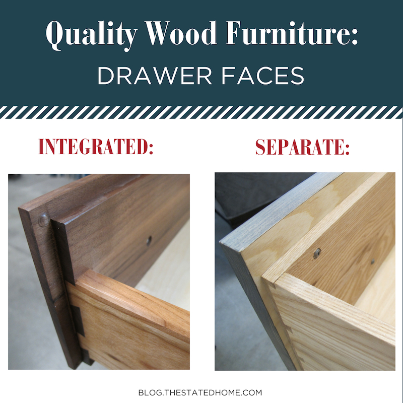 Quality Wood Furniture: Drawer Faces | The Stated Home