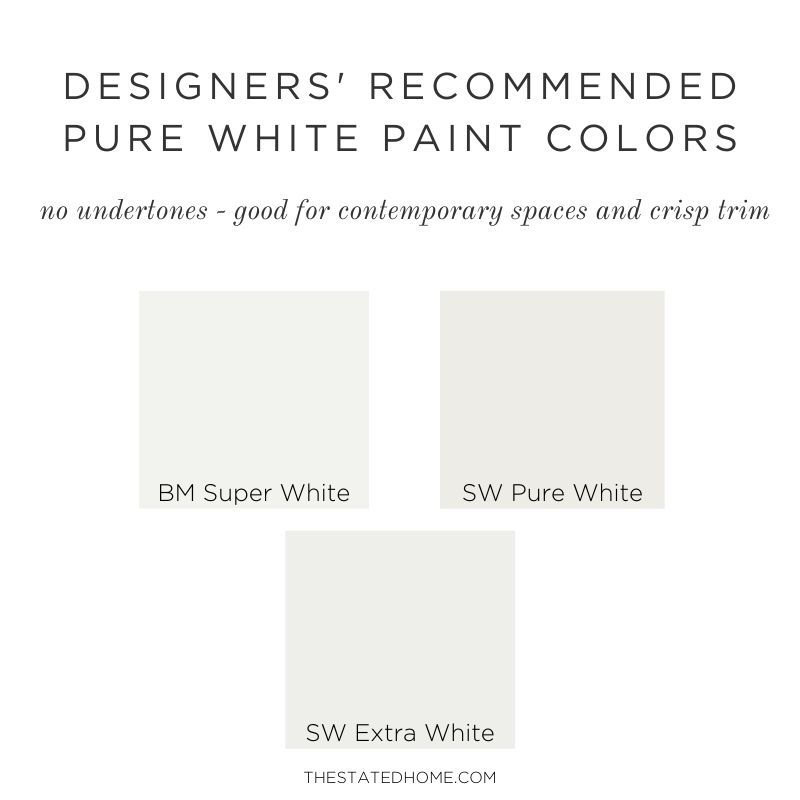 Best Pure White Paint for Walls | The Stated Home