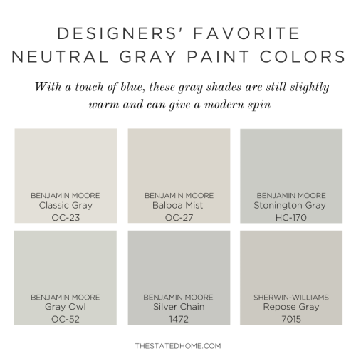 The Best Shades of Gray Paint | The Stated Home Blog