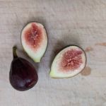 Quite possibly the prettiest fruit. My first harvest from my little trees. Where's the prosciutto?